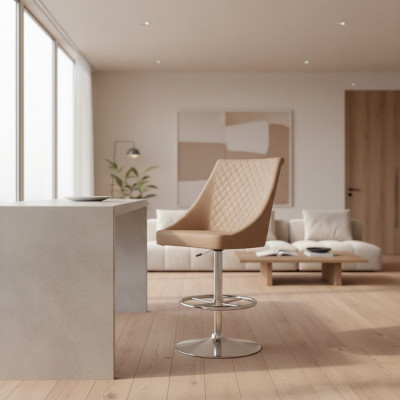 Modern Héichwäerteg Beige Stull Designer Barhocker Konschtlieder Luxus Miwwelen nei