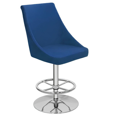 Modern héichwäerteg blo Still Designer Barhocker Textil Luxus Miwwelen nei