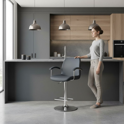 Modern groussegréng Stull Designer Barhocker Metall stilvoll Luxus Mobilier Hocker