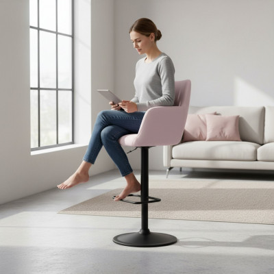 Hocker Bar Rosa Stilvoll Barhocker Stull Designer Metall Iesszëmmerstull Nei