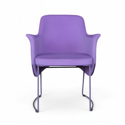 Iesszëmmerstull Stull Kichenstull Fauteuil Sëtzgeleeënheet Stoff Modern Holz Lila