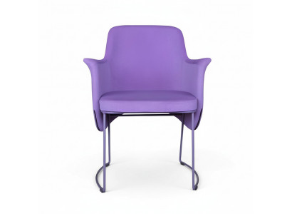 Iesszëmmerstull Stull Kichenstull Fauteuil Sëtzgeleeënheet Stoff Modern Holz Lila