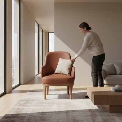 Brongen Designer Fotellë aus dem Wunnzëmmer Eenzelstull Luxusléinestull Still