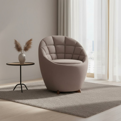 Brongen Polstersëtz Wunnzëmmer Einsitzer Designer 1-Sëtzer Holzgestell