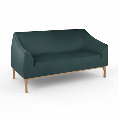 Gréng Sofa Designer 3-Sëtzer Héichwäerteg Polster Miwwelen Textil Canapé