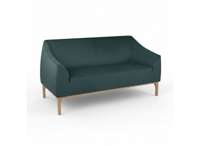 Gréng Sofa Designer 3-Sëtzer Héichwäerteg Polster Miwwelen Textil Canapé