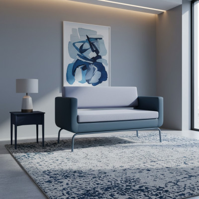 Groue Pouf Sofa Designer 3-Sëtzer Konschtlieder 3-er Couch Modern Nei