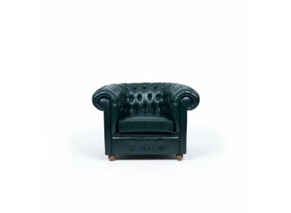 Chesterfield donkelgréng Fotell Lounge Wunnzëmmer Fernsehsëtz.