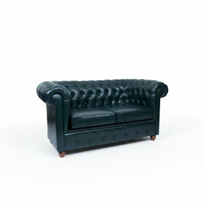 Däischterbloen Chesterfield Zweesëtzer Modern Sofa 2-Sëtzer 2-er Sofa