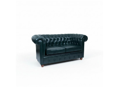 Däischterbloen Chesterfield Zweesëtzer Modern Sofa 2-Sëtzer 2-er Sofa