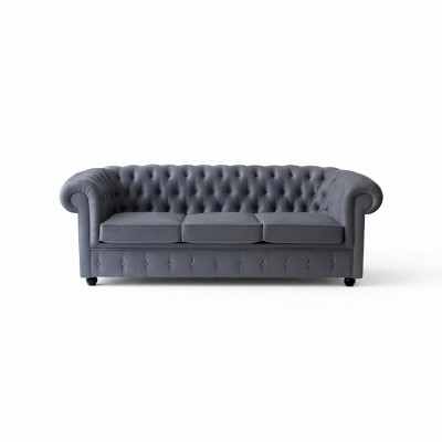 Chesterfield Groer Drësëtzer Luxus Couch Designer Wunnzëmmer Sofa