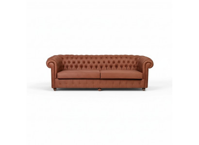 Brong Chesterfield Dräisëtzer 3er Wunnzëmmer Couch Modern Sofasen
