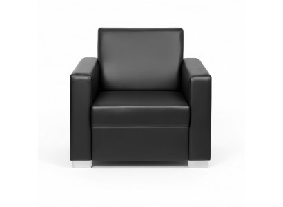 Schwaarze Liederfotell Designer Polster Einsëtzer Wunnzëmmer Relax Sëtzer