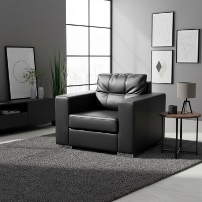Schwaarze Fauteuil Konschtlieder Eensëtzer Wunnzëmmer Relax Neien 1-Sëtzer