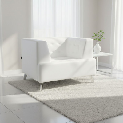 Wäisse Sëtz Fernsehstull Lounge Einsëtzwohnzëmmer Club Relaxsëtz