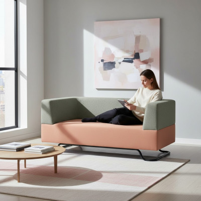 Moderne 2-Sëtzer Wunnzëmmer 2-er Polster Couch Wunnzëmmer Luxus Couch