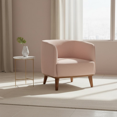 Beige Sëtzpolster Wunnzëmmer Einsitzer Designer Lounge Relaxsëtz