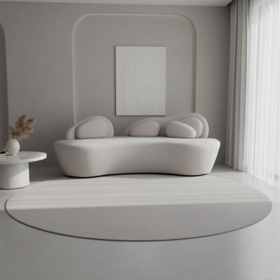 Wäisst dräisëtzegt Sofa Këssen Dräisëtzegt Wunnzëmmer Couch Luxus Textil Sofa