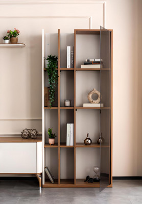 Wunnzëmmer Wunnwand TV-Steel Regal Luxus Design Set 4tlg Modern Miwwelen Nei