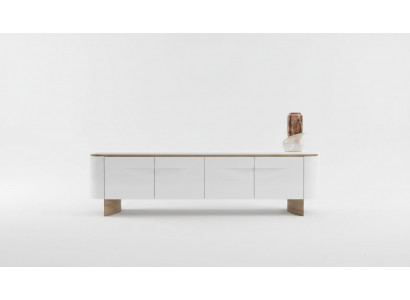 TV-Stänner stilvoll RTV Lowboard Wunnwand Säitenschaf Wäiss Holz Modern Design