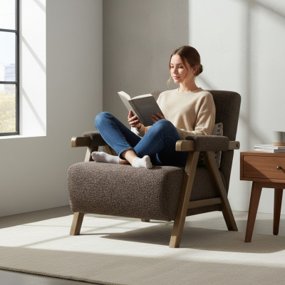 Brongen Design-Sessel Einsëtzer Wunnzëmmer Luxus Still Neit