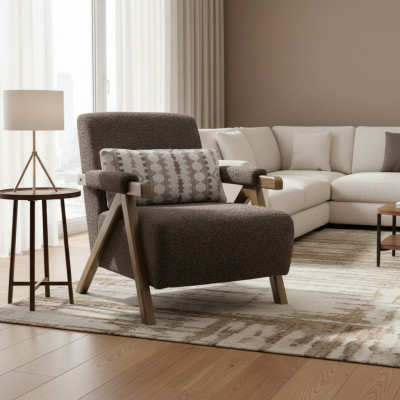 Brongen Design-Sessel Einsëtzer Wunnzëmmer Luxus Still Neit