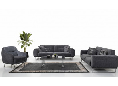 Sofagarnitur 3+3+1 Sëtzer Wunnzëmmer Komplett Sofaset Modern Set Dësch