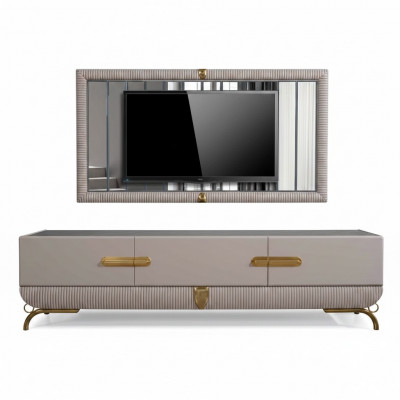 Wunnengsmaueren Mauer Holz Modern Stil Regal Stuff Miwwelen Schaf RTV mat TV Kader