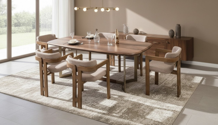 Brong Iesszëmmer Garnitur Designer Gepolstert Still Iessdësch Iessgrupp