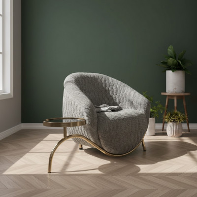 Groe Polster Einsitzer Wunnzëmmer Designer Clubsessel Edelen 1-Sitzer