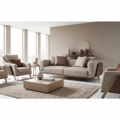 Luxus Sofa 4 Sëtz Sofas Modern Polstersofa Textil Designer Couch Nei