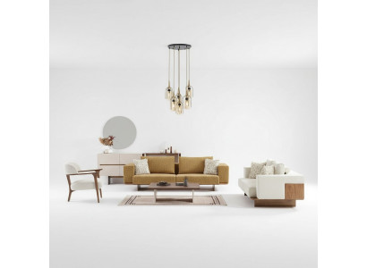 Luxus Canapé-Set Canapé Garnitur Canapéë 4 3 1 Plaze Stoff 3tlg Modern Set