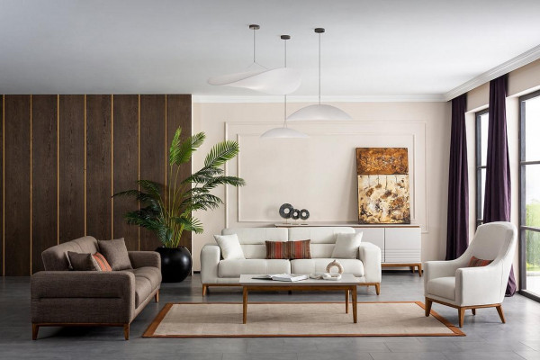 Sofasett Sofa Luxus 2x Sofas 3 Sëtzer Modern 1 Sëtzer 3tlg Modern Set