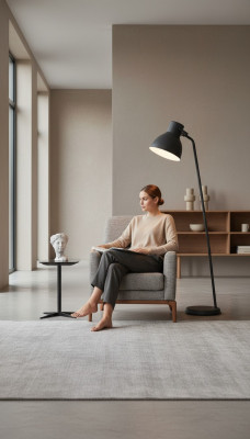 Klassesch Still Fernseesofa 1-Sëtzer Couch Designer Textilstuffen Polster