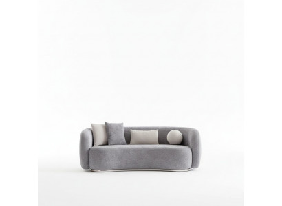Sofa 4 Sëtzer Polstersofa Gro Textil Sëtz Design Stoff Modern Couch Sofas