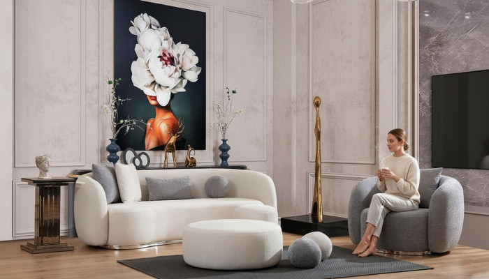 Modern Set Sofagarnitur 3 1 Sëtzer Wunnzëmmer Komplett Sofas Set Hocker