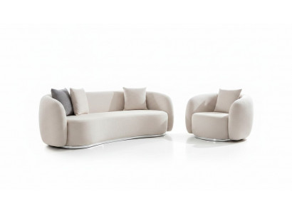 Modern Set Sofagarnitur 3 1 Sëtzer Wunnzëmmer Komplett Sofas Set Hocker