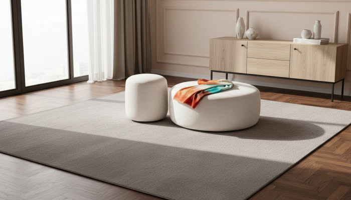 Luxus Polster Hocker Rëndhocker Sëtzmiwwel Designer Stilvoll Miwwelen