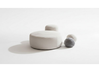 Wäissen Luxus Polster Hocker Ronnhocker Sëtzmiwwel Designer Stilvoll Miwwelen