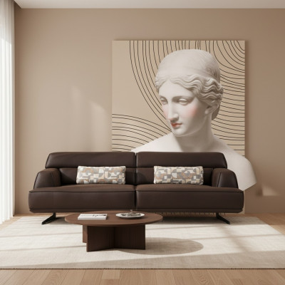 Sofa 3 Sëtz Designer Sofa Couch Polstersofas Couchen Stoff Lieder Nei