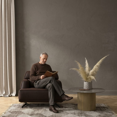 Designer brongen Aarmsëtz Polstermébel Lounge Einsëtzer Wunnzëmmer Miwwelen