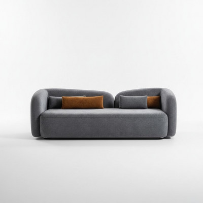 Wunnzëmmer Sofa 3 Sëtzer Designer Couch Polster Sofas Stoff Textil Nei