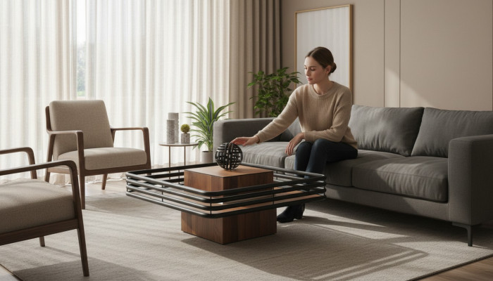 Salontafel Miwwel Dësch Luxus Säitentafel Modern Design Wunnzëmmer