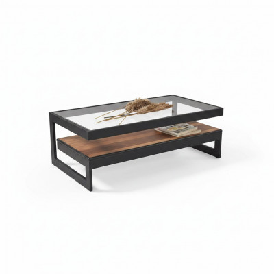 Designer Holz Couchtisch Wunnzëmmer Glastësch Wunnzëmmer Bäistelltësch