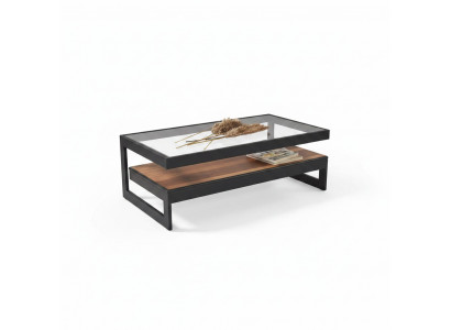 Designer Holz Couchtisch Wunnzëmmer Glastësch Wunnzëmmer Bäistelltësch