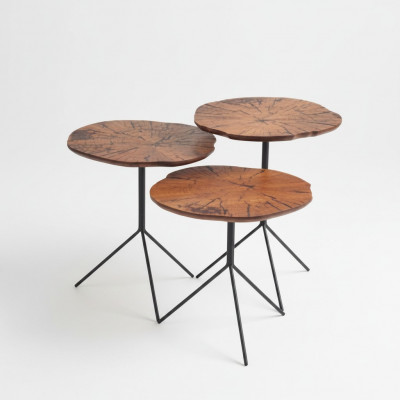 Canapé-Dësch 3x Design Wunnzëmmertisch Modern Miwwelen Luxus Dëscher 3tlg Set