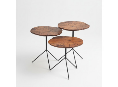 Canapé-Dësch 3x Design Wunnzëmmertisch Modern Miwwelen Luxus Dëscher 3tlg Set