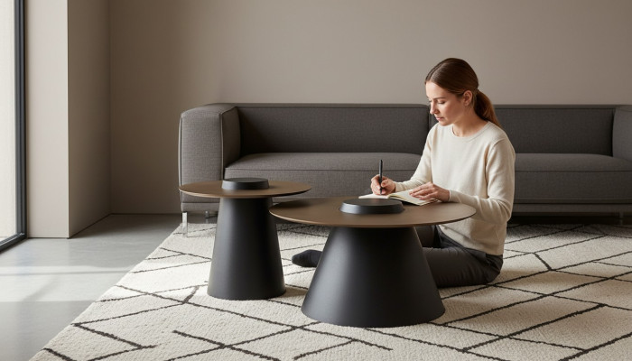 Modernen Dësch matzen 2x Kaffisdësch Säitendësch Designer Dësch Dëscher Nei