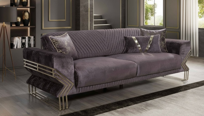 Elegante Dräisiichter Modern Wunnzëmmer Luxus Couch Polster 3 Sëtzer
