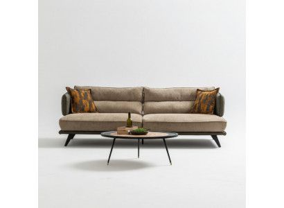 Luxus Sofagarnitur Sofa 3 Sëtzer Fotell Stoff Modern Méifarweg Modern Set nei